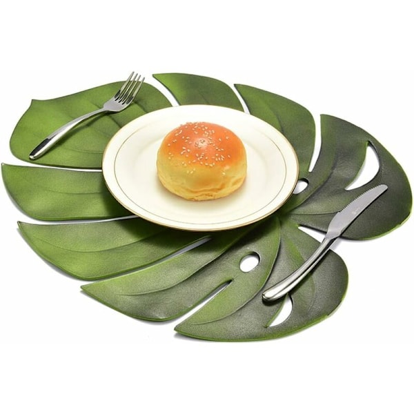 Blad Underlag, Grønne Underlag Bananblad Underlag Palmeblad Underlag Bord Blad Bananblad Dekor, 1-DENUOTOP