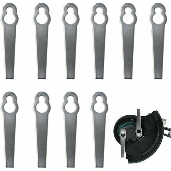 Reserveblader for gresstrimmer, 10 stk metallkanttrimmerblader, universal gressklipperblad, erstatning for gresstrimmerblader--
