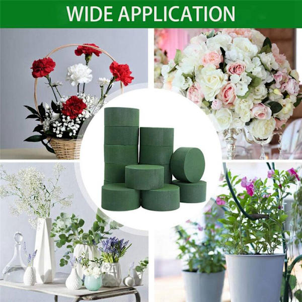 Paket med 40 Runda Blomsterfoam, Blomsterarrangemang Tillbehör Polystyrenblock Florist Våt för Hantverksprojekt, Festdekoration