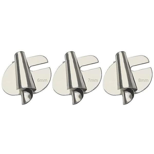 6 stk. syrullede sømfode, 3mm-8mm 6 størrelser brede rullede sømfode symaskine trykfod