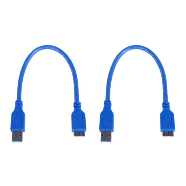 -B Datakabel, USB 3.0 Type A Hann til -B Kabel Egnet for Telefoner, Kameraer og Harddisker (0,3 Meter, Blå)