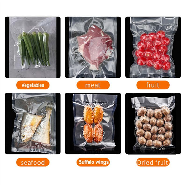 Vakuumförpackare för livsmedelsförpackningsmaskin Hushållsautomatisk tätning EU-kontakt Vit