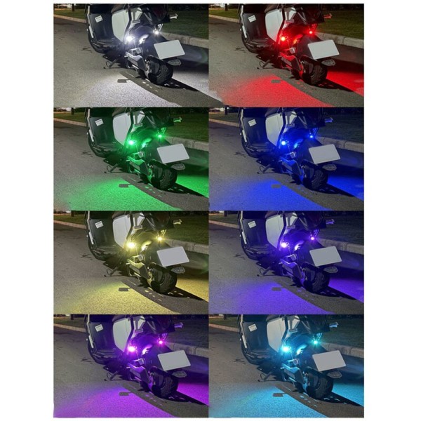 4 st LED Varningsljus Universal Mini Signal Drone med Fjärrkontroll Blinkande Ljus 8 Färger Indikator