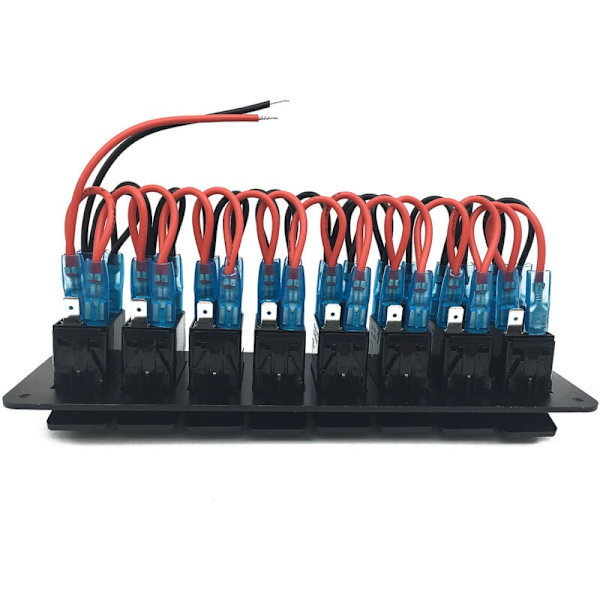 Marine 8 Vanntett Båt Bryterpanel En Veksle 2 LED-Striper