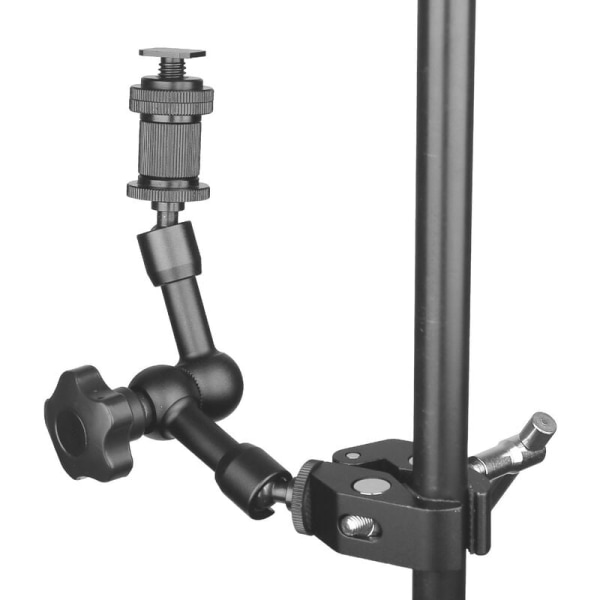 Magisk arm 7 tum ledad friktionsarm Superklämma Justerbar klämma klämma klämma med 1/4 och 3/8 tum gänga för kameramonitor/LCD-monitor/Led L