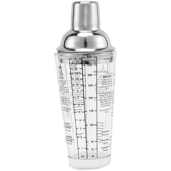 400 ml pääsekoituspullo lasi läpinäkyvä asteikko pidike ravistin 304 ruostumaton teräs tanko ja lasi baarivärinätyökalu