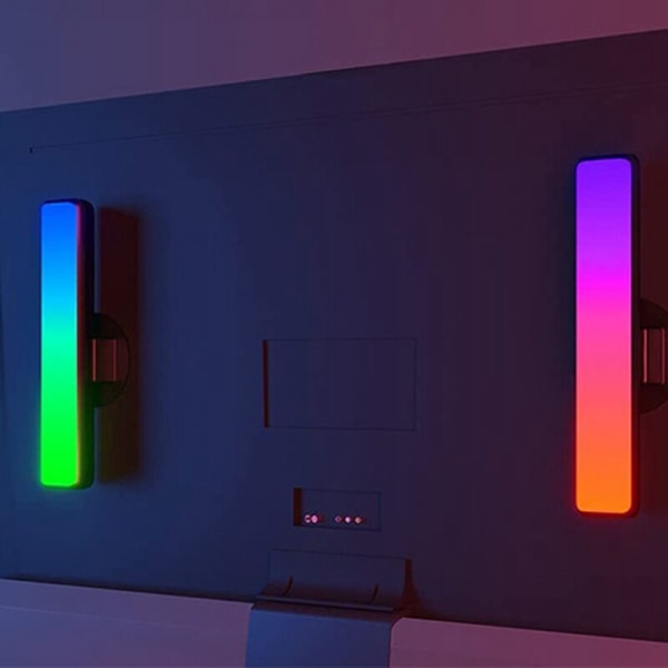 RGB lyslist musikkbelysning LED-stripe lys romdekor dekorasjonslampe EU-plugg Bluetooth APP fjernkontroll