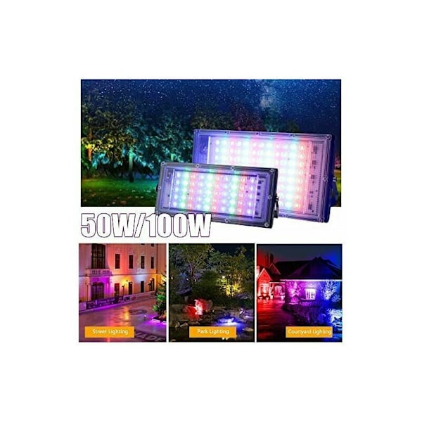 4 kpl himmennettäviä RGB LED-ulkovalaisimia, IP66 vedenkestävä kaukosäätimellä, 16 väriä, 4 valaistustilaa ulko- ja sisätiloihin