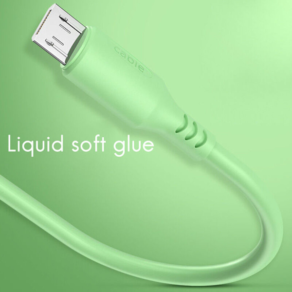 1,8M färgad flytande silikon datakabel lämplig för mikrofon USB-laddningskabel USB-adapter datakabel D