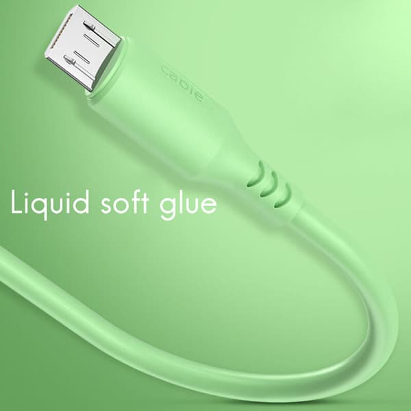 1,8M farvet flydende silikone datakabel egnet til mikrofon USB-opladningskabel USB-adapter datakabel D
