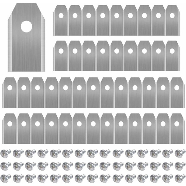 45 x Titan-utskiftingsblad, gressklipperblad for alle Husqvarna Automower, Gardena, Yardforce robotgressklippere, Heavy Duty (3g/0,75 mm) med
