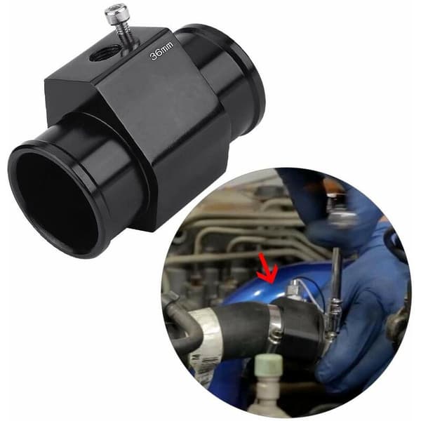 Vanntemperatursensor, bilvannstemperaturrør måleradapter temperatursonde radiatorpakning (36mm)