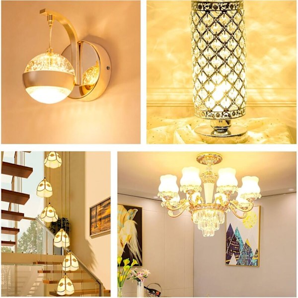 Pakke med 12 G9 Halogen Kapselpære 33W 230V, Dimbar, 460LM, Varmt Hvit 2700K, G9 Bi-Pin Base Halogen Lampe, for Ovn, Lysekroner, Landskapslys