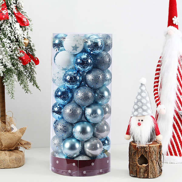 50 stk 6 cm/2,36 tommer Julerikuler Knusefrie Pynt Juletre Hengepynt Nyttårsferiefestkuler Fargerike Tegneball med