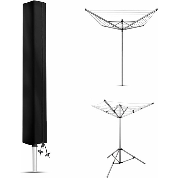 Vanntett paraply tørkestativ dekke, tørkestativ dekke med glidelås, 210d Oxford vindtett tørkestativ paraply dekke (165x16cm)