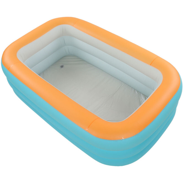 Foldbar Oppustelig Børne Swimmingpool 3 Lag Foldbar Oppustelig Børnepool til Udendørs Baghave 1.5m/5ft