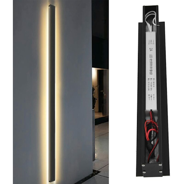 Ulkoseinävalaisin Moderni Vedenkestävä Metalli Lue LED-Nauha Seinävalaisin Verannalle AC176‑264V Ulkoseinävalaisin Lue LED-Nauha (30cm)