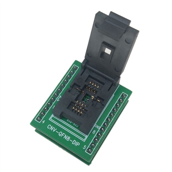 QFN8 DFN8 WSON8 Programmeringssokkel Pin Pitch 1,27 mm IC Kroppsstørrelse 6X8mm Clamshell Testsokkel ZIF Adapter Kelivn Sokkel