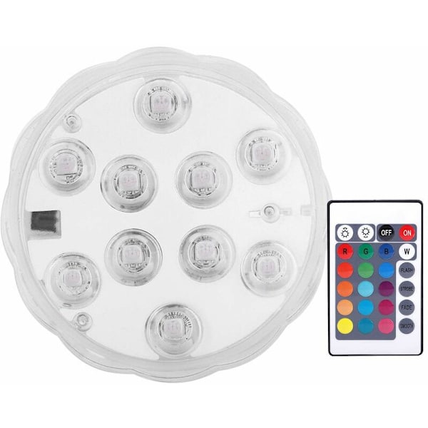 Smart Knapløs Fjernbetjening Vandafvisende Akvarielys 10LED ABS Materiale SMD5050 Chip