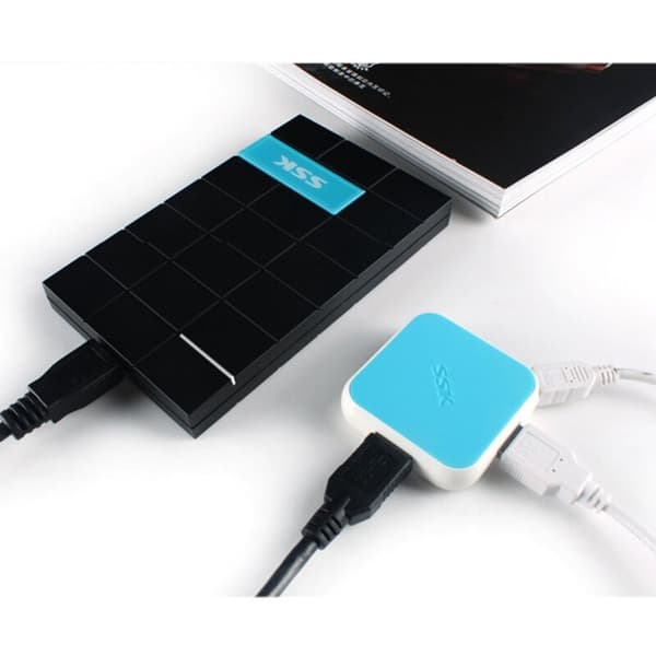 SHU030 Computer USB HUB, En til fire USB-splitter 1,2M Systemkompatibel Windows XP/Vista/7 Linux2.4 OS 9.1 eller nyere
