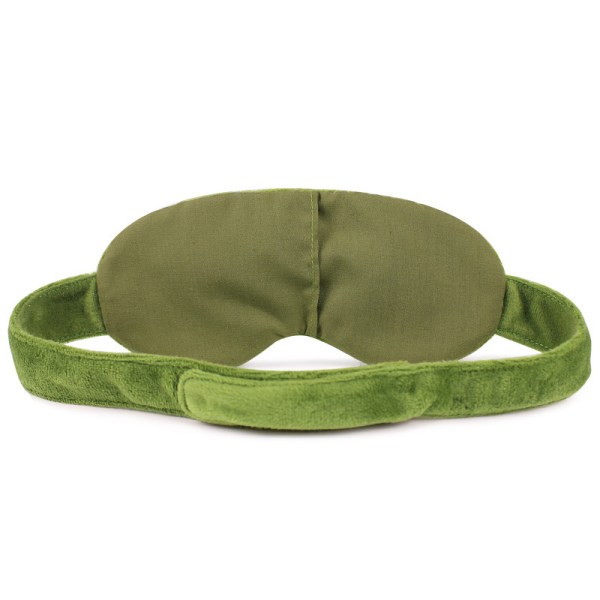 Söt sovande ögonmask Plyschögonmask Resesömnmask Supermjuk rolig ögonmask för barn, flickor och vuxna (Grön groda)