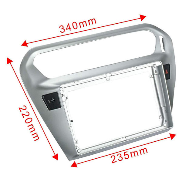 9 Tommer 2Din Bilstereo Fascia Panel Ramme DVD Bezel Installasjon Trim Passform for 301 SLYSEE