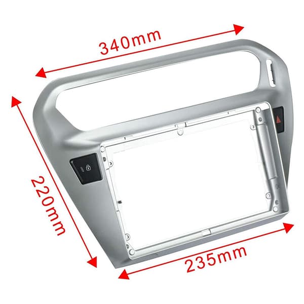 9 Tums 2Din Bilstereo Fascia Panel Ram DVD Bezel Installations Trim Passform för 301 SLYSEE