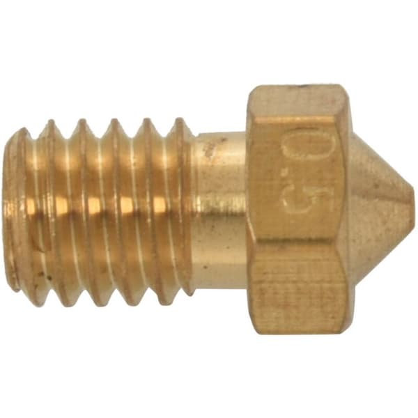 5 stk. 0,3 mm messingdyse til 3D-printer V5 og V6 J-Head 3 mm (0,3 mm/3 mm)