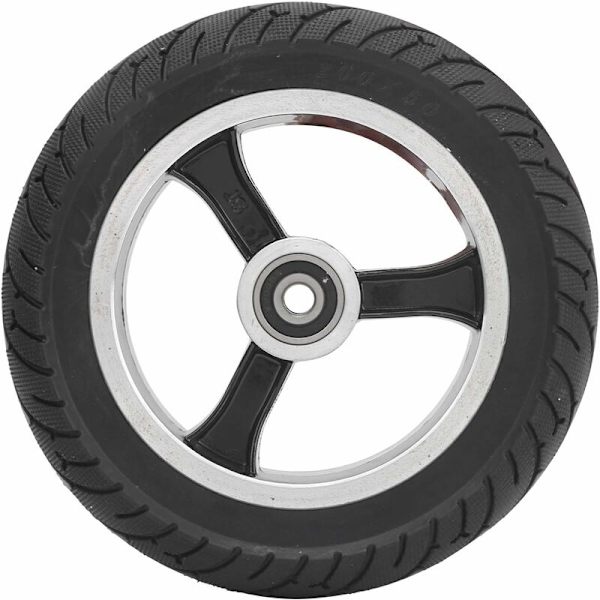 8 tum 200x50 elektrisk skoter massivt hjul jul-pneumatiskt slitstarkt jul-halkfritt gummidäck med navutbyte