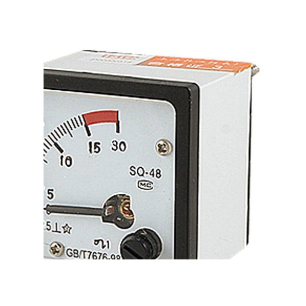SQ48 Analog AC Panel Amperemeter 0-15A Vit + Svart