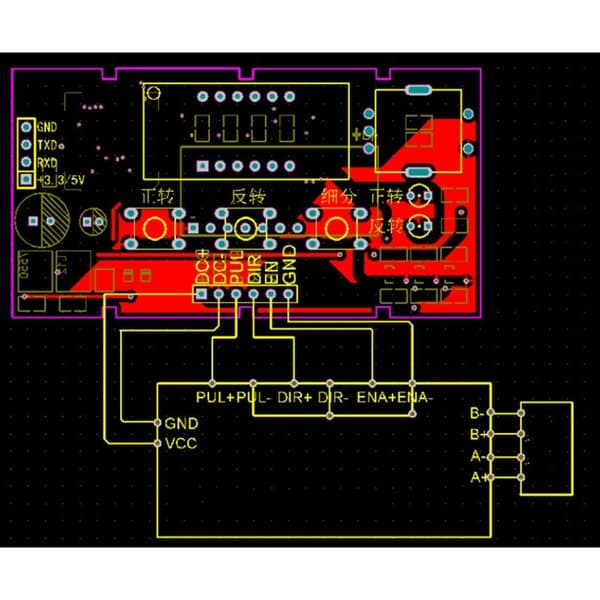 Justerbar Reversibel Hastighed ​​Rotationshastighed Display Stepper Motor Driver Controller Board