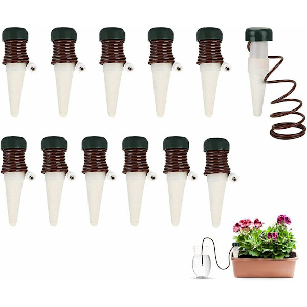12 stk. Vanddispenser til Indendørs Planter, Automatisk Vanddispenser til Blomster og Planter, Vanding Vanddispenser til Indendørs Planter og Blomster