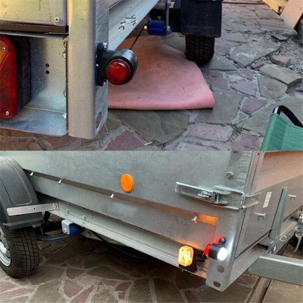 24V 12V lastebil sidemarkeringslys, tilhenger tilhenger, bakre sett, 2 stk