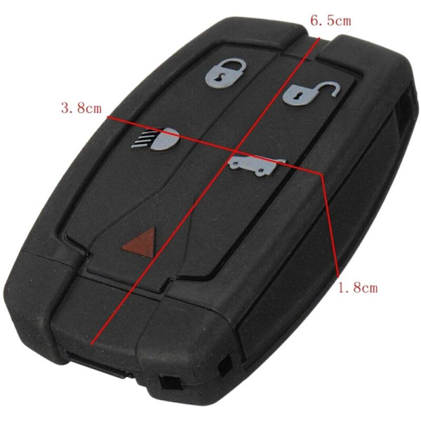 5 knappar bilfjärrkontroll nyckel fob fodral med batterikit / Recase Land 2
