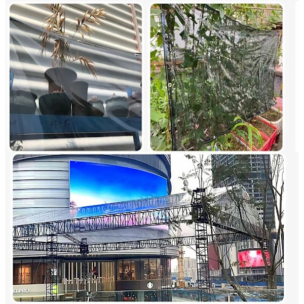 Växthuspresenning, Svart Transparent Polyeten, Rivtålig Vattentät Skyddspresenning, Vattentät Presenning 0,35 mm Tjock (1,5x4m)