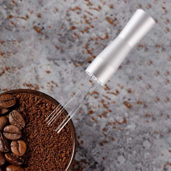 Kaffe Pulverfordeler Nivellering Værktøj WDT Værktøj Omrører Omrøring Værktøj Rustfrit Stål Nåle Sort