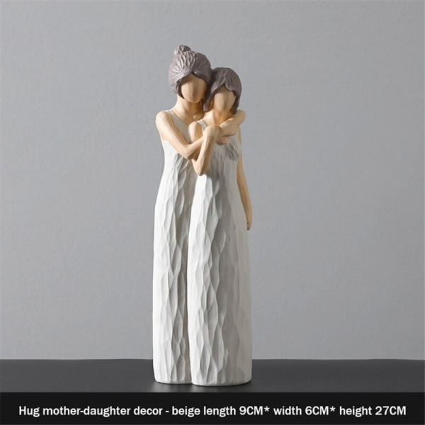 Mor og datter figurer, mor-datter kram figur statuer, mor-datter gaver, soveværelse dekoration