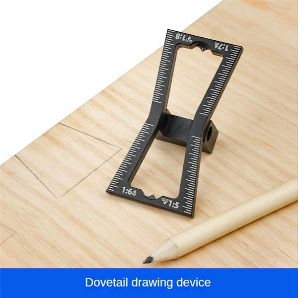 Aluminium Legering Dovetail Markering til Træbearbejde Dovetail Markeringsskabelon Værktøj Lille DIY Træbearbejdningsværktøjer