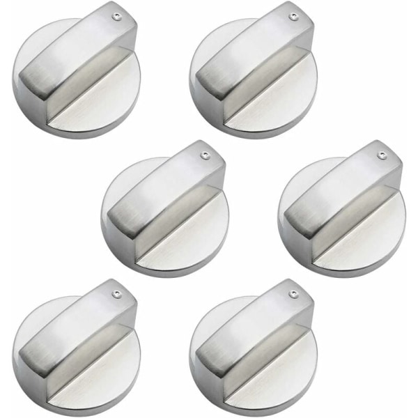 Delar Universal Metall Kontrollknoppar Gashällsknopp 6mm Universal Kontrollknoppar Spisknopp för Gashäll Spis Ugn Häll