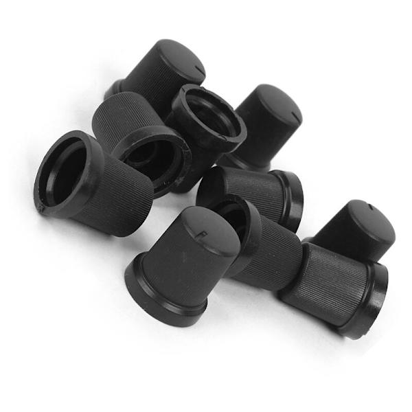 10 st svarta 6 mm OD axelknappar vridknappar potentiometerknappar