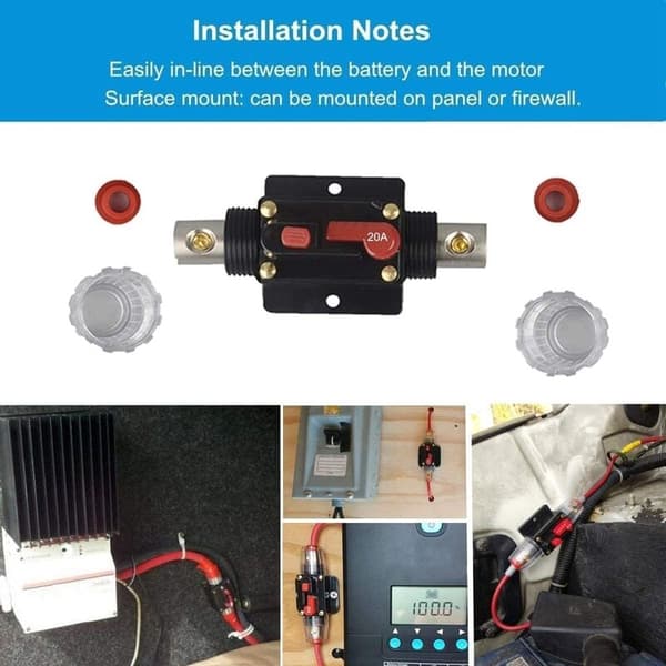 DC 12V 20A Bilskyddsljud Kretsbrytare Säkringshållare (12V 20A)