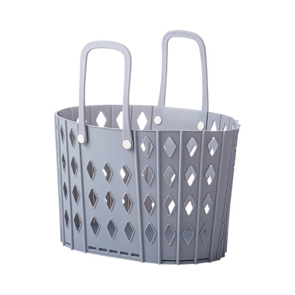 Skittentøyskurv Plastkurvstativ Sammenleggbar for klær, 45L soveromsoppbevaring Sammenleggbar skittentøyskurv med håndtak 1 pakke (grå)