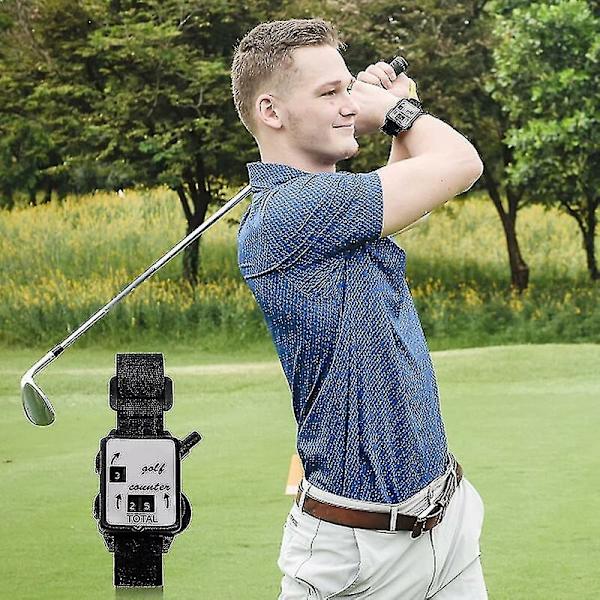Golf Score Counter, Med One Touch Reset Golf Count Scorer(3 st, Svart)