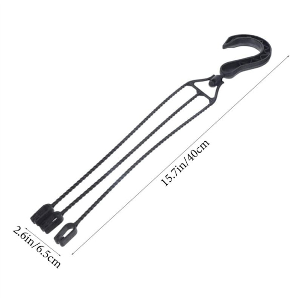 5 stk. Plast Hengende Kjeder for Planter, 360° Roterbare Hengende Kurv Kroker Planteholder Blomsterpotte (Svart)