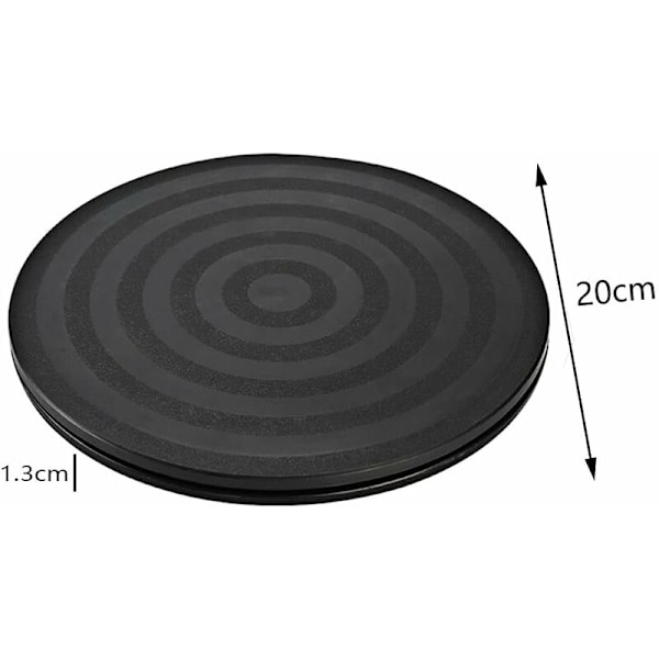 2-delad Solid Snurrplatta 360° Roterande Snurrplatta med Kullager Snurrplatta Bas TV Snurrplatta Universal Rund Snurrplatta Tung Duty Svängbar Stativ Svart Tra