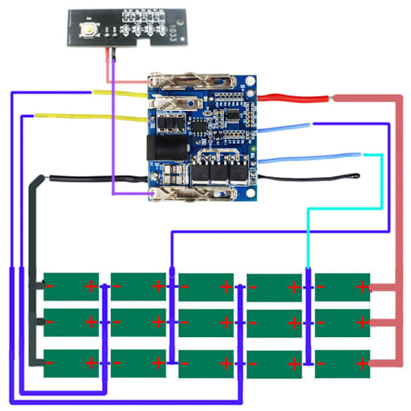 5 stk Li-Ion Batteri PCB Opladningsbeskyttelseskredsløb for Zhipu Hongsong Jingmi 18V Lithium Batteri