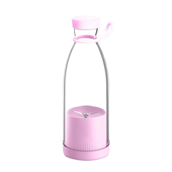 Bärbar mixer 300ML elektrisk juicepress fruktmixer USB uppladdningsbar smoothie minimiixer personlig juicepress, rosa
