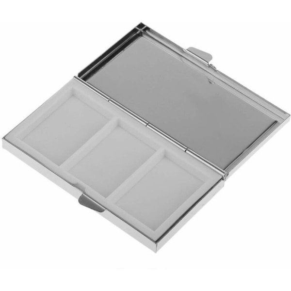 Mini Metal Pilleæske Rejse Medicin Organizer Container Box 3 Slots Opbevaringsboks