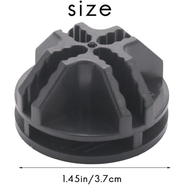 Wire Square Plastkoblinger for Skap og Modulær Oppbevaringshylle, Oppbevaringshylle, Sett med 8 (Svart)
