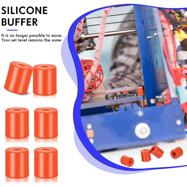 12 stk 3D-printer Opvarmet Seng Silikon Nivellerings Puder Varmebestandig Solid Sengsstøtte Kompatibel med -10 3 Connect